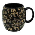 Black Motif Gold Ceramic Mug