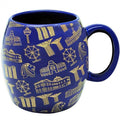 Blue Motif Gold Ceramic Mug