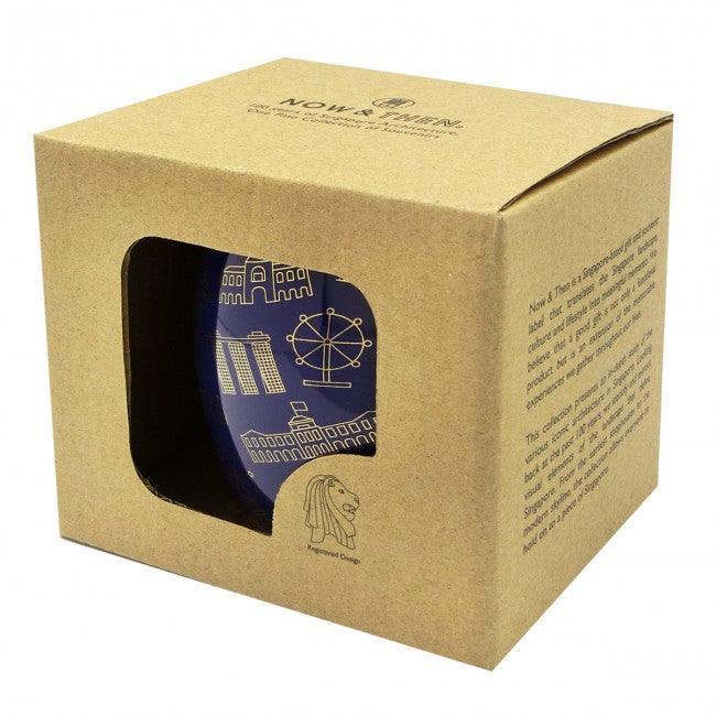 Blue Motif Gold Ceramic Mug