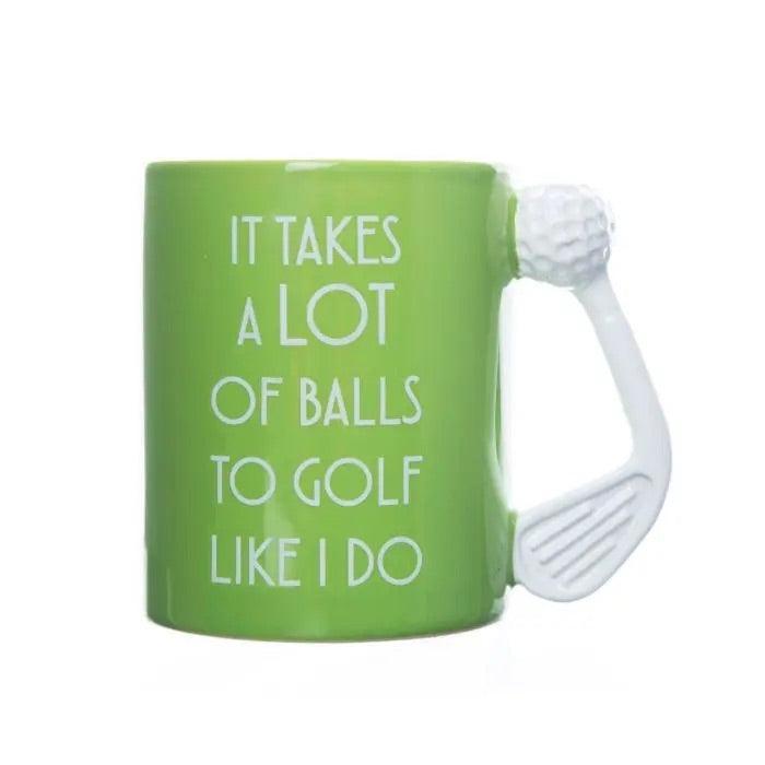 Golf Mug Takes A Lot Of Balls