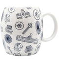 Motif Navy Blue Ceramic Mug