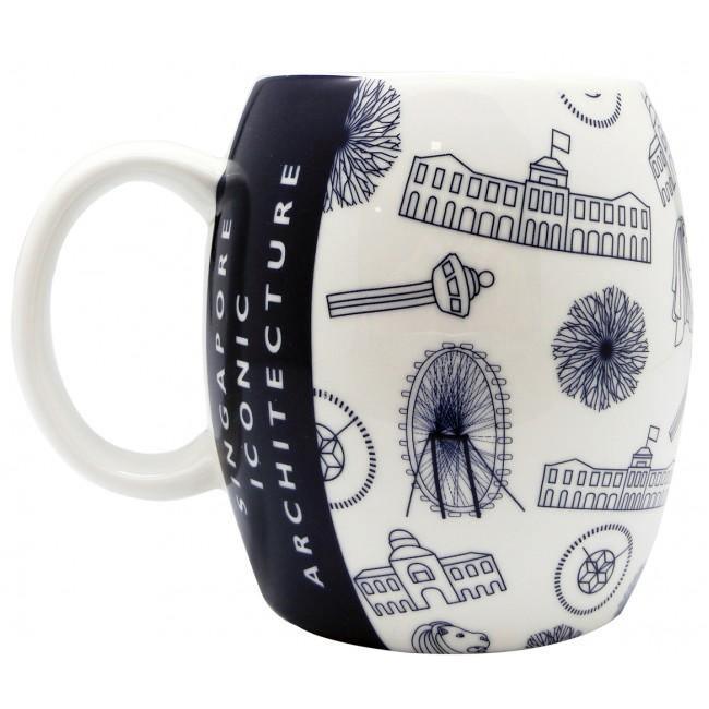 Motif Navy Blue Ceramic Mug