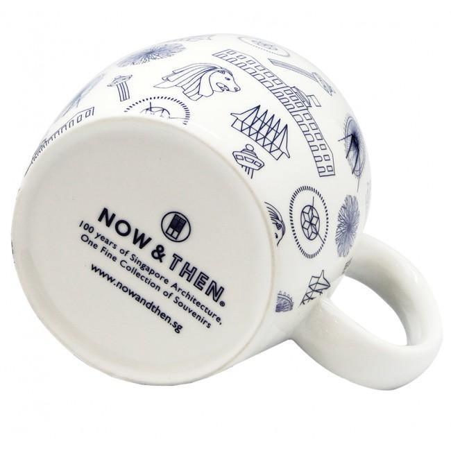Motif Navy Blue Ceramic Mug