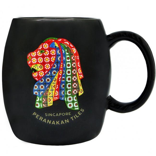 Peranakan Black Ceramic Mug