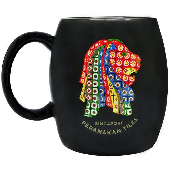 Peranakan Black Ceramic Mug