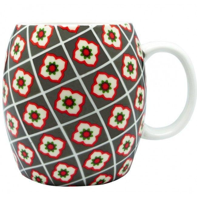 Peranakan Grey Ceramic Mug