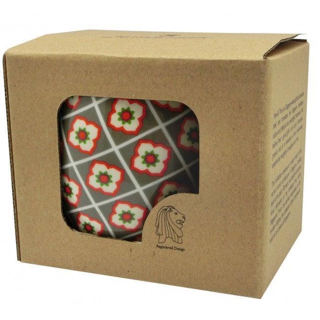 Peranakan Grey Ceramic Mug