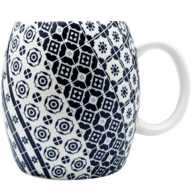 Peranakan Navy Blue Ceramic Mug