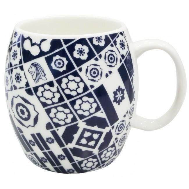 Peranakan Navy Blue Mix Ceramic Mug