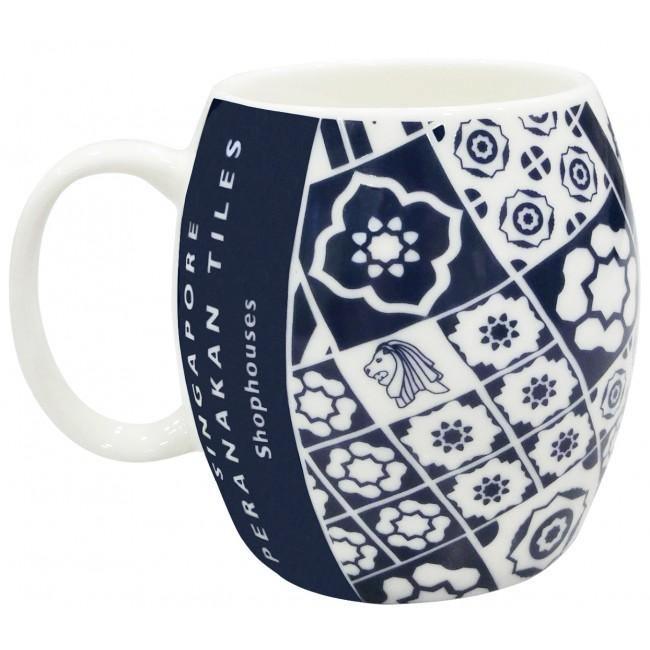 Peranakan Navy Blue Mix Ceramic Mug