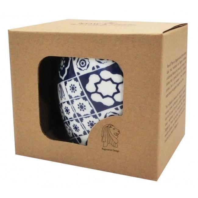Peranakan Navy Blue Mix Ceramic Mug