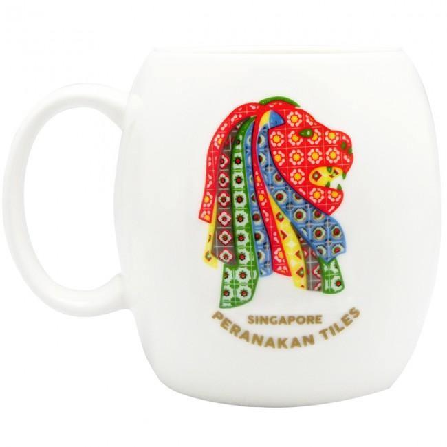 Peranakan White Ceramic Mug