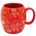 Red Motif Gold Ceramic Mug