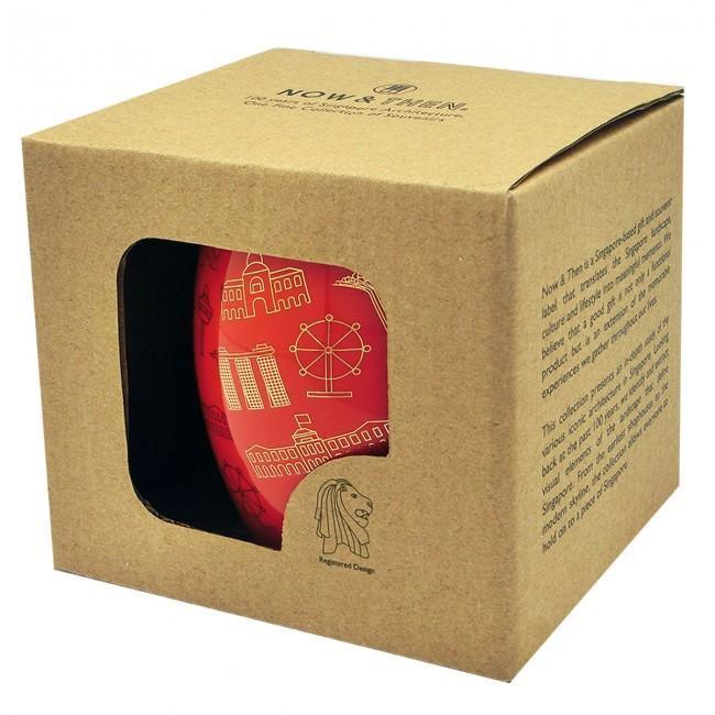 Red Motif Gold Ceramic Mug